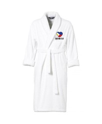 Philippines Flag Heart Shape Embroidery Logo with Custom Text Embroidered Bathrobes